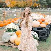 Autumn Smocked Dress in Cream