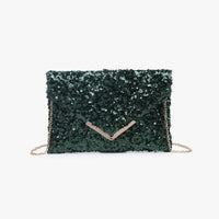 Riva Sequin Clutch Emerald