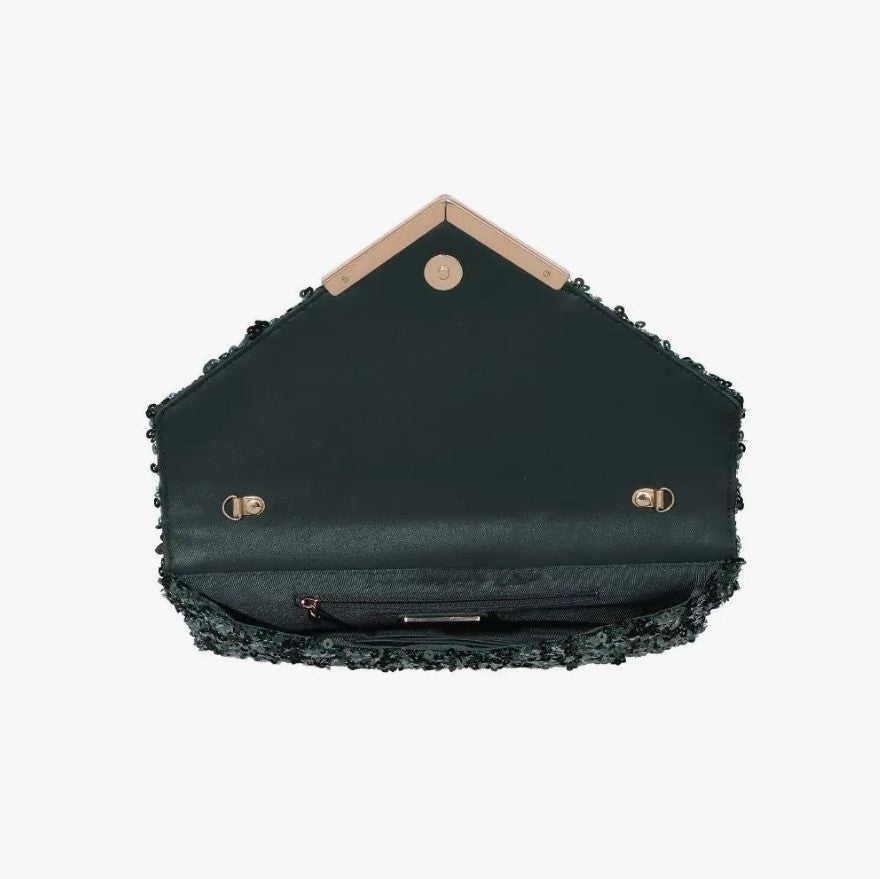 Riva Sequin Clutch Emerald